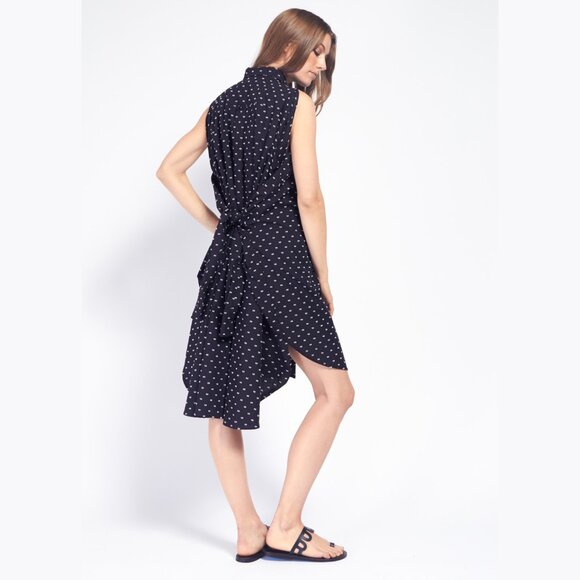 Henrik Vibskov bumble shirt dress in White with woven polka dot pattern - Picture 11 of 12